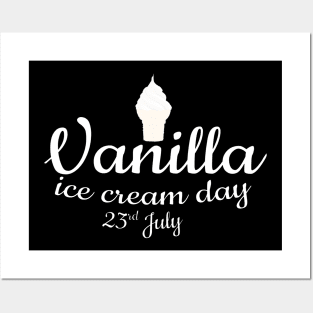 Vanilla ice cream day 23 July Posters and Art